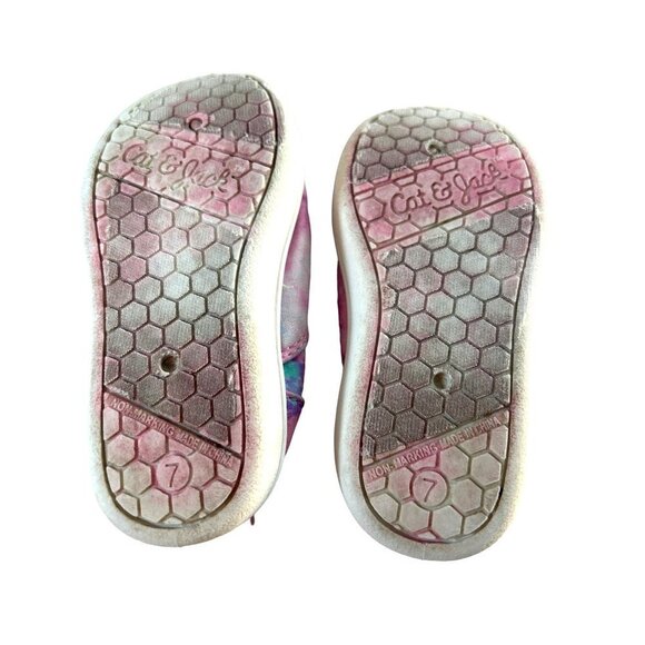 Cat & Jack Toddler Girls Slip on Sneakers Multicolored Pink Size 7 - Picture 5 of 6
